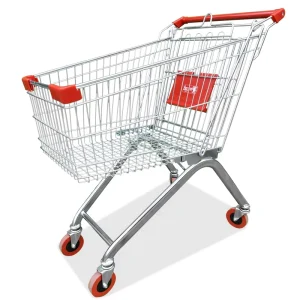 American Style Steel Supermarket Shopping Trolley Cart