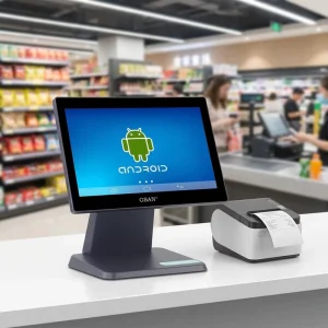 Android 11.0 POS Terminal 14 Inches Cash Register Desktop POS Machine Touch Screen Point of Sale System for Restaurant