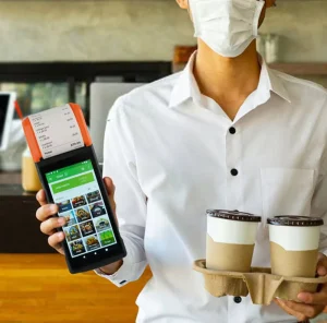 Android 14 Pos Billing Machine NFC Pos PDA 4G Retail Handheld Pos Terminal With 58mm Printer Support Google Playstore