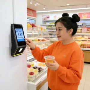 Android Tablet POS Terminal Capacitive Touch Screen Advertisement Kiosk 2D Barcode Scanner Price Checker 1 Year Warranty for