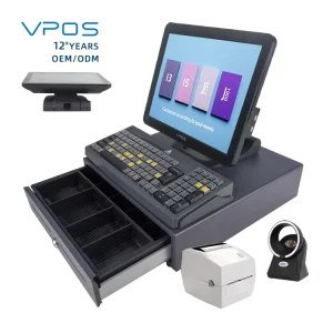 Android Windows Cashier Machine Cash POS PC All in One Equipment POS System with Scanner Printer