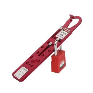 Anodized Aluminum Alloy Group Hole Sliding Safety Lockout Hasp Device with 12 Padlock Holes