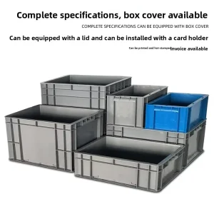 Anti Slip Stackable Plastic Turnover Box Bin For Distribution Transportation Heavy Duty Stackable Reusable Tote Box