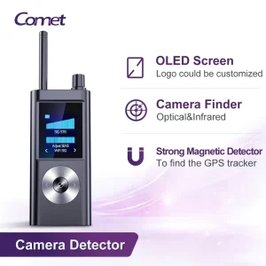 Anti Spy Camera GPS Signal Spy Bug Detector with Remote Control Durable ABS Material for Indoor Outdoor Use
