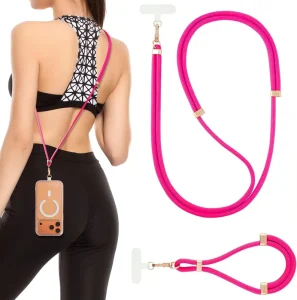 Anti-Theft Durable Adjustable Universal Long Polyester Cell Phone Lanyard Crossbody Neck Wrist Strap for iPhone Android Travel