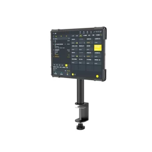Anti Theft Metal Tablet Desktop Mount with 360 Degree Rotation Clamp Stand Holder for Restaurant Checkout Counter