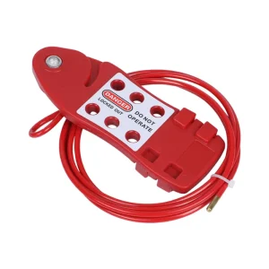 Anti Theft Safety Insulated ABS & Steel Red Industrial Cable Lockout Devices