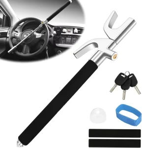 Anti Theft Steering Wheel Lock Retractable Wheel Locks Universal Adjustable Car Theft Prevention Device