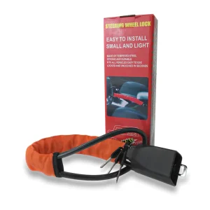 Anti Theft U shaped Steel Car Steering Wheel Lock with 3 Keys Seat Belt Lock Device Accessory for Truck SUV Van RV