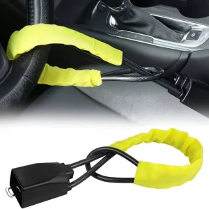 Anti Theft U shaped Steel Car Steering Wheel Lock with 3 Keys Seat Belt Lock Device for Car Security Trucks SUVs Vans RVs