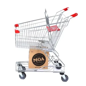 Anti rust Zinc Plated Steel Shopping Cart with 4 Inch Casters Factory Direct Made