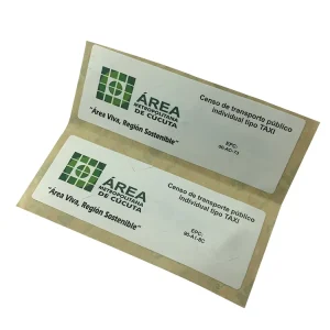 Anti tearing RFID UCODE 9 Windshield Sticker 860 960 MHz UHF Label
