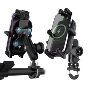Anti theft Button Mobile Phone Holders Wireless Charging Motorcycle Phone Holder Accessories Factory