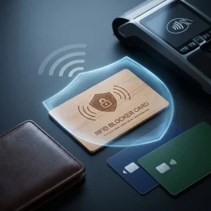 Anti-theft Swipe Shield Blocking Card RFID Blocker Chip Wood Card