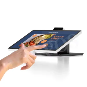 Aonpos Small Footprint Self Checkout Kiosk Foldable Rotatable Bracket Self Service Order Kiosk