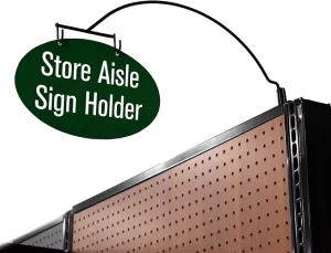 Arched Magnetic Store Aisle Sign Holder Department Walkway Section Marker Labeler for Gondola Shelf Wall Unit
