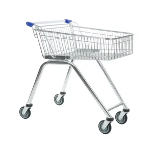 Australia Type 70L and 90L High Bottom Metal 4 Wheels Supermarket Trolley Shopping Cart with Wheels