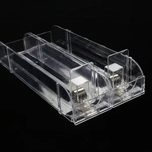 Automatic Adjustable Spring Loaded Modern Washable Cigarette Pack Rack Cabinet Display Product Divider Tray Lane System Shelf