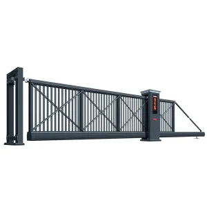 Automatic Cantilever Sliding Gate Heavy Duty Anti Theft Metal Driveway Gate for Industrial & Commercial Use