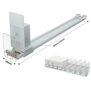 Automatic Clear Retail Shelf Divider System Spring Pusher for Tobacco Display