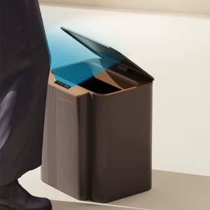 Automatic Electronic Smart Trash Can with Lid Touchless Motion Sensor for Kitchen & Bathroom Use