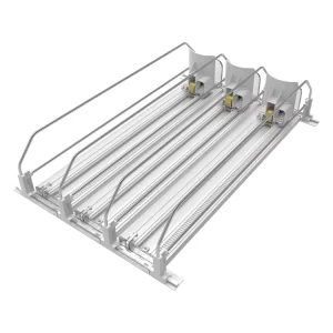 Automatic Slow motion Spring Loaded Shelf Pusher System Drink Display Rack for Retail Supermarket