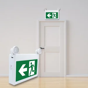 BAIYI LED Plastic Exit Sign Emergency Light for Home Use with Ni Cd Battery and 1.5 Hours Emergency Time