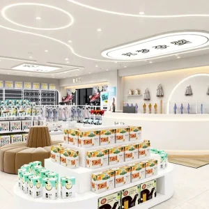 BBC008 B Milk Minimalist Style Baby Display Showcase Baby Shop Fitting Display Racks for Baby Store