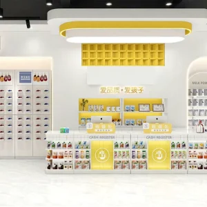 BBC009 B Customized Eco Friendly Durable Baby Store Fixtures with LED Lit for Maternity Store Interior Design and Branding