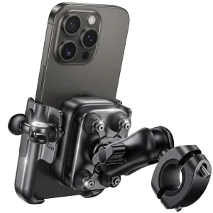 BCSP02 All Metal Motorcycle Phone Mount Vibration Damper 1s Quick Lock Anti Shake Handlebar Holder