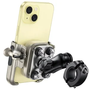 BCSP02 Anti Theft All Metal Motorcycle Phone Mount Vibration Damper 1s Quick Lock Handlebar Holder Stand