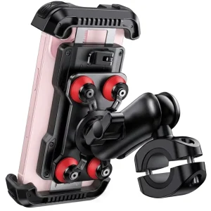 BCSP05 Custom Aluminum Motorcycle Phone Holder Vibration Damper Anti Theft Mount Bracket Stand