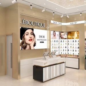 BJiS002 Customized Cosmetic Store Furniture Luxury Cosmetic Store Fixtures for Space-saving Skincare Store Interior Design