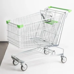 BT210L Unfolding Design Supermarket Shopping Trolley with Zinc Plated Surface