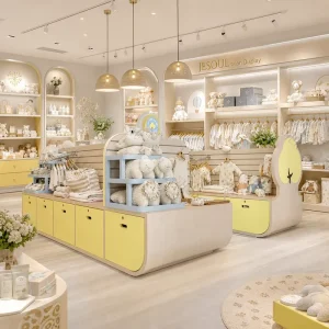 Baby Clothing Rack Baby Store Display Toy Display Shelf Kids Store Fixture Nursery Display Baby Product Shelf Custom Kids