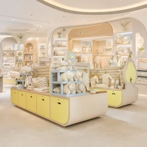 Baby Store Display Baby Clothing Rack Toy Display Shelf Kids Store Fixture Nursery Display Baby Product Shelf Custom Kids Show