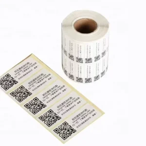 Barcode Label Printing Custom Barcode Label Self Adhesive Barcode Labels Sticker Printing QR Label Printing for Retail
