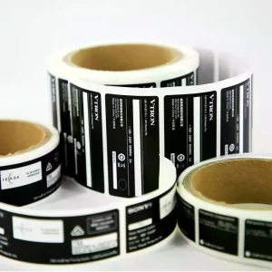 Barcode Logo Label BOPP Sticker Rolls Waterproof Holographic for Household Use with Custom Colors and Sizes
