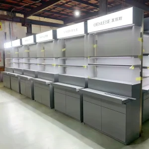 Beauty Store Fixture Custom LED Lighted Eco Friendly Durable Skincare Display Cabinet with Logo Storage for High End Retail