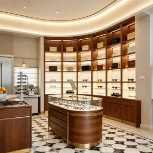 Bespoke Optical Store Fixtures Modern Interior Design Complete Mall Solutions Stylish LED Lighting One-Stop Service