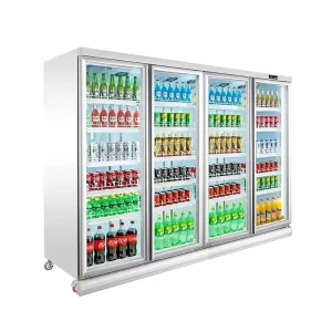 Beverage Drink Glass Door Commercial Display Refrigerator