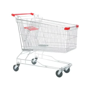 Big Volume Asian 180 Liter Shopping Trolley with Child Seat Metal Shopping Trolley Cart for Supermarket Store