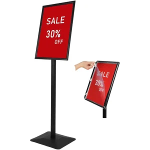 Black A3 Snap Frame Iron Adjustable Poster Stand 11×17 Portable Heavy Duty Promotional Use Sign Holder Model