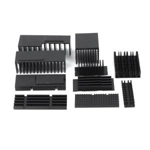 Black Anodized 6063 T5 Aluminum Extruded Car LED Heat Sink CNC Precision Machined Small Heatsink 25x20x20mm 22mm BGA Heat Sink