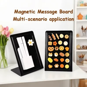 Black Magnetic Adhesion Notice Board Sign Holder Durable Metal Stand up Display Elegant Customizable Cafe Restaurant Custom