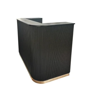 Black Reception Table Salon Wood Desk Office Furniture Boutique Cashier Counter