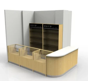 Boutique Hypermarket Cash Counter Furniture Customized Supermarket Checkout Counter Table