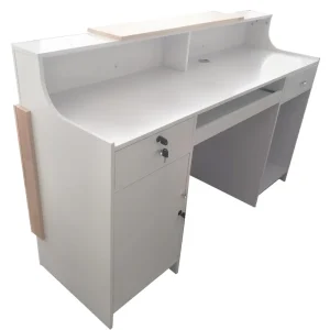 Boutique Reception Desk and Cashier Counter with Professional Design MDF Base Melamine Surface 18MM Thickness