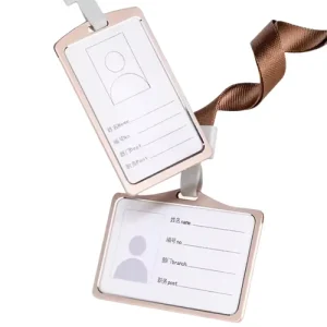 Business Name Tag Badge Holder Cover Metal Aluminum ID Credit Name Card