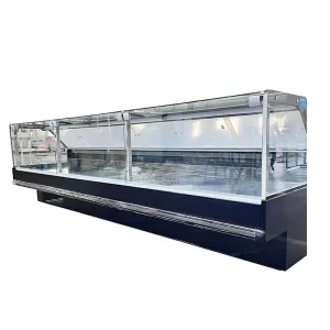 Butchery Store Supermarket Seafood Display Cabinet Deli Fresh Meat Showcase Refrigerator